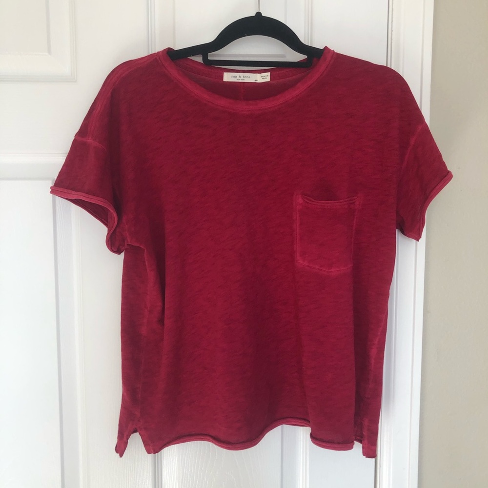 Raspberry Rag n Bone basic T-Shirt